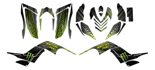 Calcomanias Stickers Yamaha Raptor 700 2006 - 2012