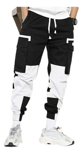 Pantalon Cargo De Hombre Shein De Dos Colores 