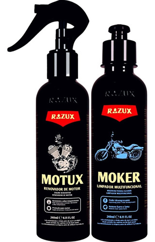 Verniz De Motor Proteção Motux Razux + Moker Desengraxante Cor Preto