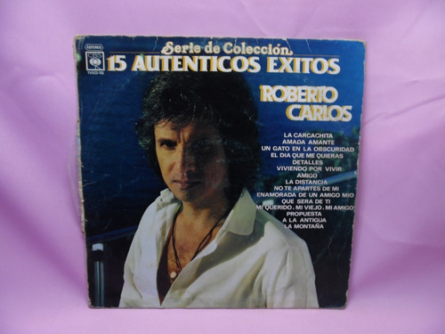 Acetato Vinil 15 Autenticos Exitos Roberto Carlos *año 1969*