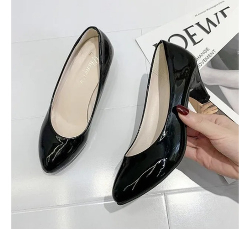 Sandalia Zapatilla Tacon Bajo Moda Otoño Invierno Para Mujer