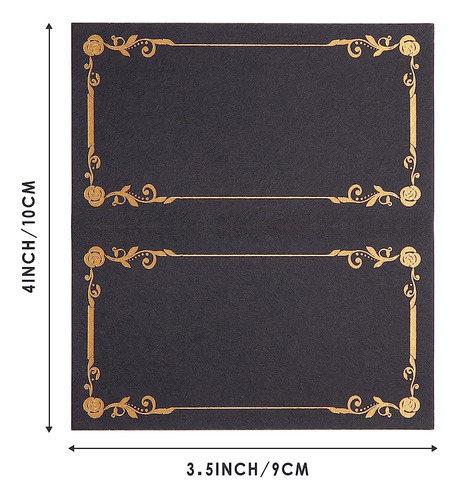 ~? Aboofx 100 Piezas Tarjetas De Lugar Negro Para Bodas O Fi