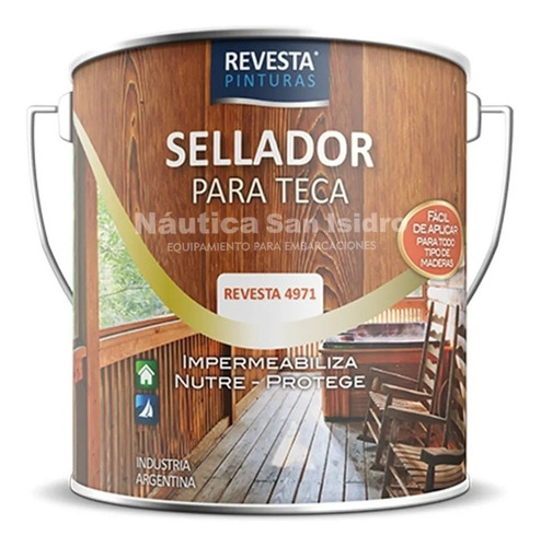 Sellador Para Teca Revesta 1 Lt Náutica Protector P/maderas