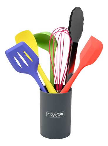 Set De 7 Utensilios De Cocina Mageflón Colores Varios