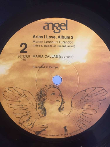 Maria Callas Arias I Love Album 2 Disco Vinilo Lp Importado (Usado)