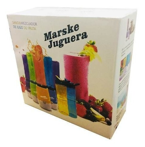 Juguera Batidora Licuadora Personal Portatil 2 Vasos Colores