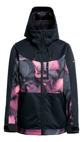 Parka Roxy Snow Mujer Presence Negro-rosa Fuk