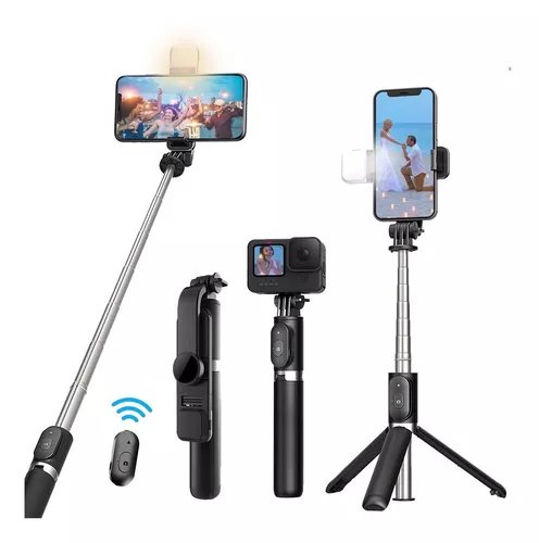 Trípode de 64 pulgadas para teléfono, trípode de palo selfie con control  remoto, soporte de trípode portátil extensible, trípode de teléfono celular