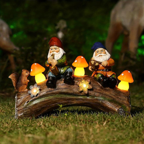 L Estatua De Papá Noel Con Luz Solar, Escultura Para ,