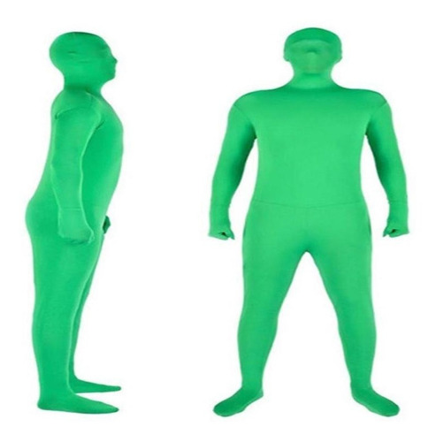 Traje De Fotografía De Cuerpo Completo Chromakey Verde Unise