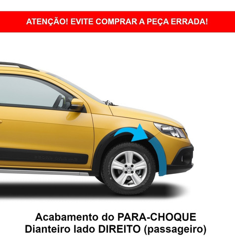Imagem 4 de 5 de Moldura Do Para-choque Dianteiro Direita Saveiro G5 Cross