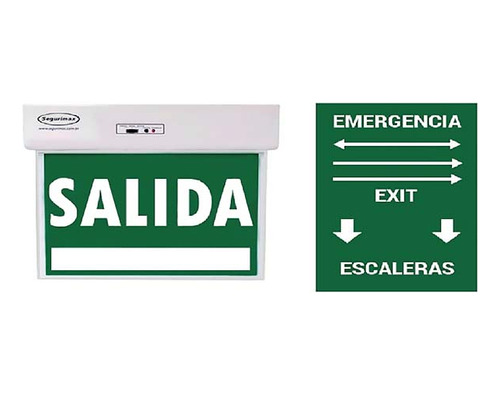Imagen 1 de 3 de Luz De Emergencia Salida, Slim Chico - Sg0030