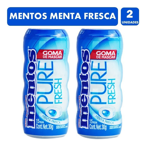 Chicle Mentos Sabor A Menta - Azul - Sin Azúcar(pack Con 2u)