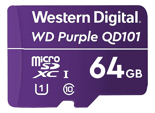 Western Digital Sc Qd101 Tarjeta Microsd 64gb Wd Púrpura C.