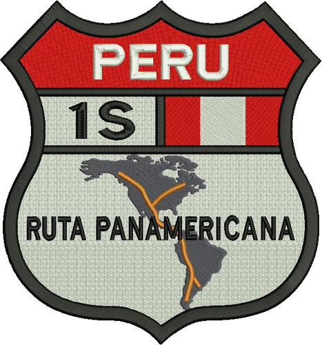 889 Ruta Panamericana 1s Perú Parche Bordado