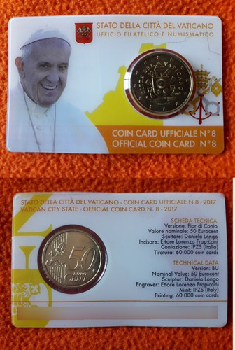 Moneda De Euro De Vaticano Del Papa Francisco En Blister 