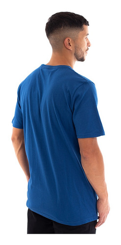 Imagen 5 de 7 de Polera Manga Corta Hombre Hang Loose Peces Logo Azul