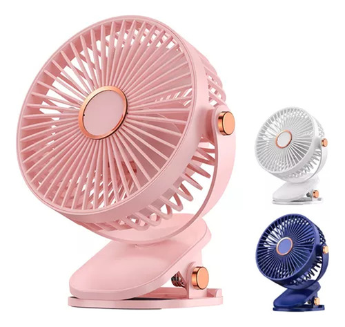 Ventilador Escritorio Recargable Pequeño Y Potente Con Luz