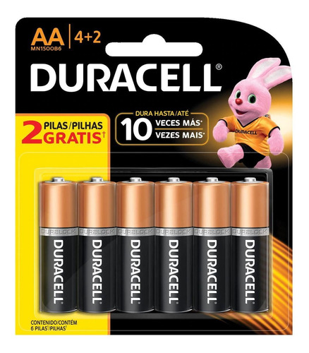 Pilas Duracell Aaa 6x4