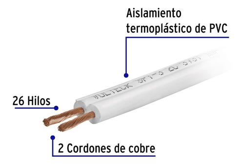 Cordon Duplex Calibre 16 Flexible Spt Voltech 46068