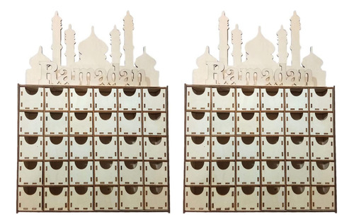 2 Calendarios De Adviento De Madera Para El Eid Ramadán Muba