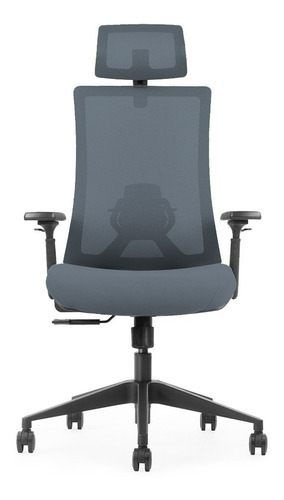 Imagen 2 de 5 de Silla Ergonomica Gerencial Modelo Atenas Dark Grey Decorplas