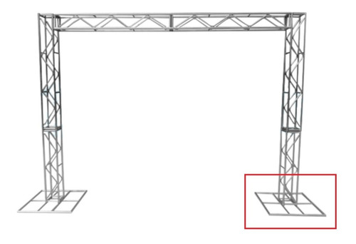 Treliças Box Truss Q25 Aço 1 Base 70x70cm - Lourenço