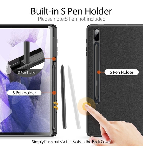 Imagen 4 de 9 de Samsung Galaxy Tab S7 Fe Funda Smart Cover Pen Slot Dux