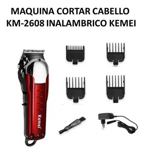 Maquina Cortar Cabello Km-2608 Inalambrico Kemei