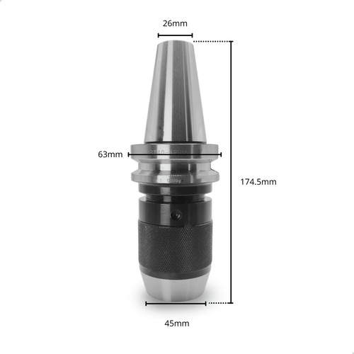 Mandril Aperto Rapido 1 A 16mm Com Cone Bt40 Integrado
