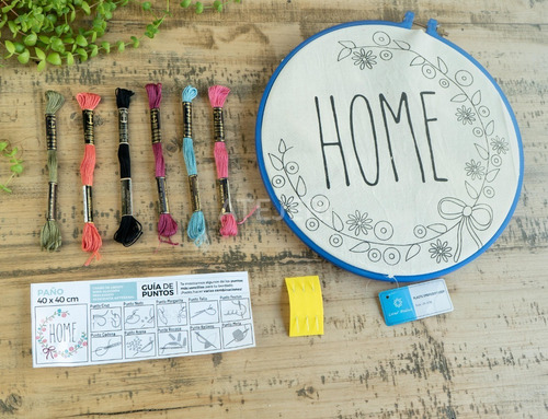 Imagen 4 de 4 de Set De Bordado Home 40 X 40cm Regalo Día De La Madre