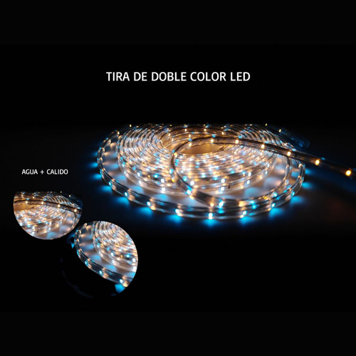 Manguera Plana Led 2colores Brillantes Luces Navideñas 10mts Luces AGUA/CALIDO