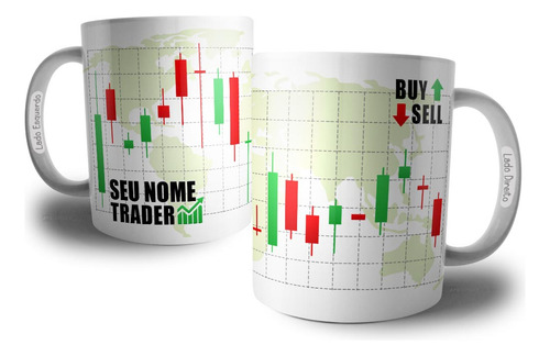 Caneca Trader Personalizada Com Nome Investidor Buy Sell