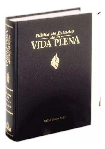 Biblia De Estudio Vida Plena Negra Rvr 1960 Tapa Dra