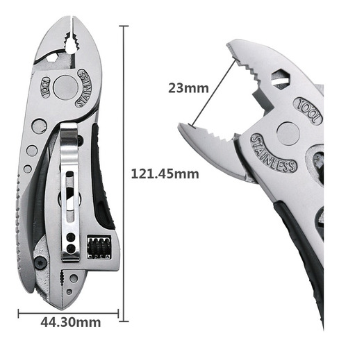 Imagen 4 de 9 de Llave Multiherramienta Alicate Pinza Multifuncion Navaja