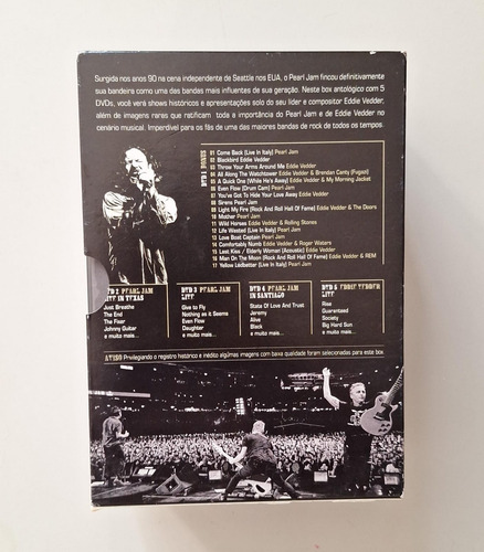 Box Dvd Pearl Jam E Eddie Vedder Raridade Edição Limitada (Usado)