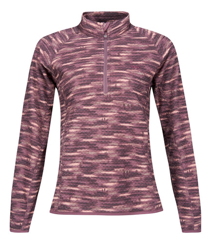 Poleron Mujer Lippi Jacaranda Nano-f 1/4 Zip Print Malva