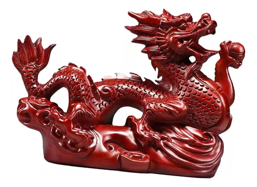 2024 Figura De Dragón De Año Nuevo Chino Tallada En Madera