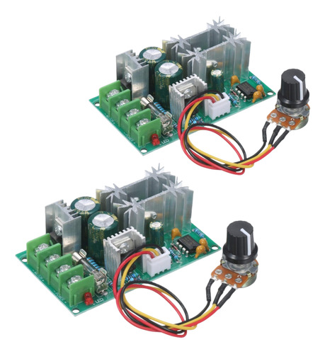 Controlador De Velocidad Pwm De 2 Piezas, Módulo De Control