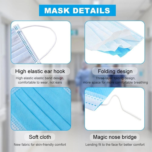 Mascarillas Niños Tapabocas Desechable 3 Capas Face Mask A1