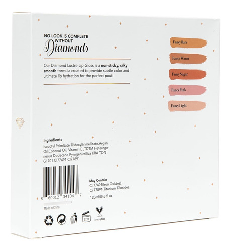 Brillo Labial Diamond Lustre Stansout - Lote De 5 - Envase