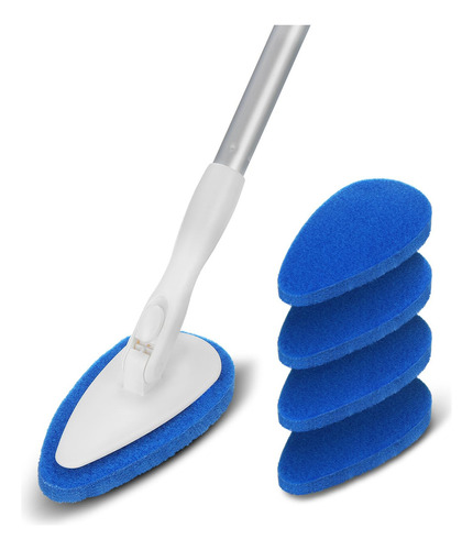 Qaestfy Cepillo De Limpieza De Azulejos Para Bañera Y Duch. Color Azul