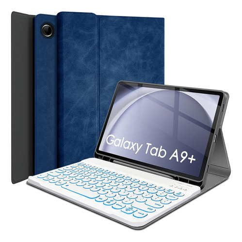 Funda Con Teclado Ldsoyia Para Galaxy Tab A8 Azul