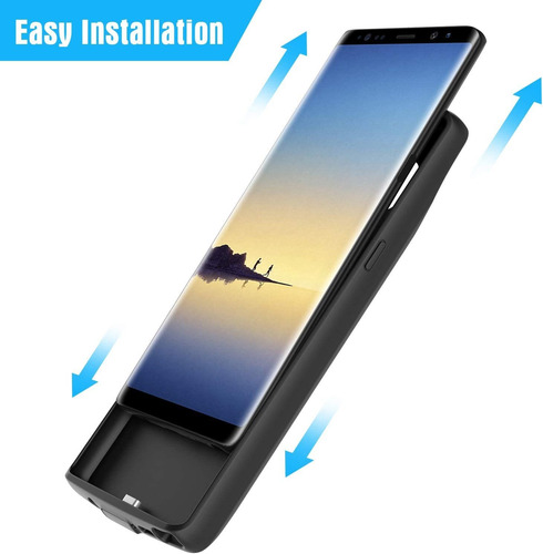 Imagen 3 de 6 de Funda Con Bateria Para Samsung Galaxy S7 Note 8- Negro