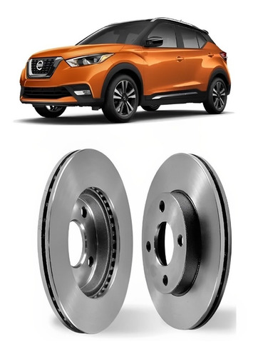 Par De Disco Freio Dianteiro Nissan Kicks 1.6 16v 2016... 