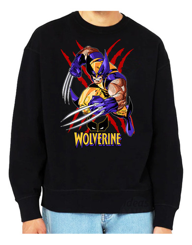 Buzo X Men Wolverine Marvel (negro:) Ideas Mvd