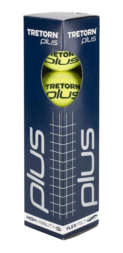 Imagen 1 de 2 de Pelotas De Tennis Tretorn Plus 4 Bolas Por Tarro Ball