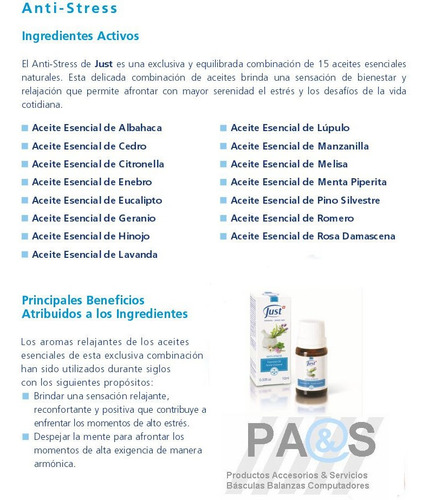 Activador Antistress Swiss Just Swissjust 10ml Aceites P4y5