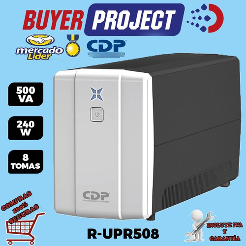 Ups Cdp R-upr508 Interactiv Con Regulador 500va 240w 8 Tomas