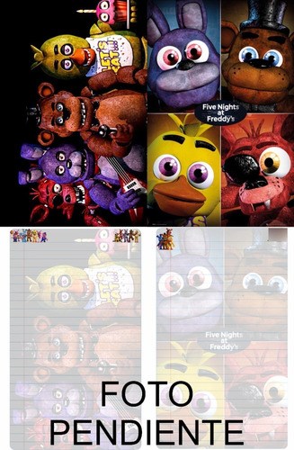 Libreta Five Nights At Freddy's Fnaf Animatronicos Cuaderno